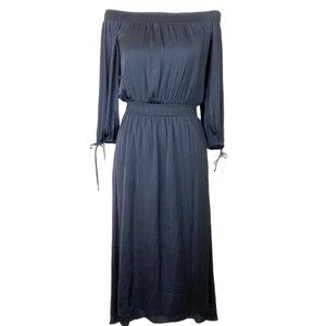 INC International Concepts Dress The-Shoulder High Low Small Womens Black